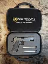 NEW NIGHTHAWK CUSTOM FIRE HAWK GOV'T 9MM 1911, IOS, BULL BARREL, RECON RAIL, SAND HAWK SERRATIONS, DLC FINISH - LAYAWAY AVAILABLE - 23 of 25