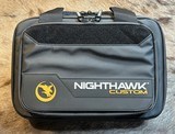 NEW NIGHTHAWK CUSTOM FIRE HAWK GOV'T 9MM 1911, IOS, BULL BARREL, RECON RAIL, SAND HAWK SERRATIONS, DLC FINISH - LAYAWAY AVAILABLE - 24 of 25