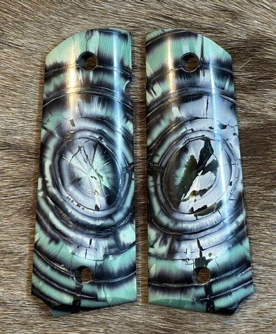 NEW NIGHTHAWK CUSTOM CROSS-CUT MAMMOTH IVORY 1911 GOV'T / COMMANDER GRIPS