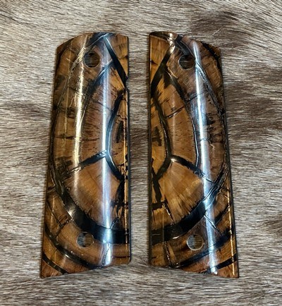 NEW NIGHTHAWK CUSTOM CROSS-CUT MAMMOTH IVORY 1911 GOV'T / COMMANDER GRIPS