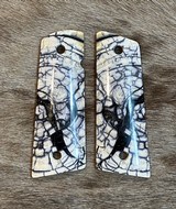 NEW NIGHTHAWK CUSTOM CROSS-CUT MAMMOTH IVORY 1911 GOV'T / COMMANDER GRIPS