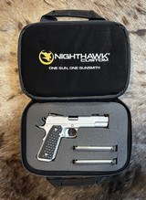 NEW NIGHTHAWK CUSTOM FIRE HAWK GOV'T 10MM 1911, IOS, BULL BARREL, STAINLESS STEEL - LAYAWAY AVAILABLE - 23 of 25