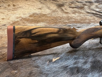 NEW JOHN RIGBY OF LONDON, HIGHLAND STALKER 30 06, MAUSER 98 BARRELED ACTION GRADE 6 WOOD, CHECKERED BOLT, GOLD REAR SIGHT #sLAYAWAY AVAILABLE