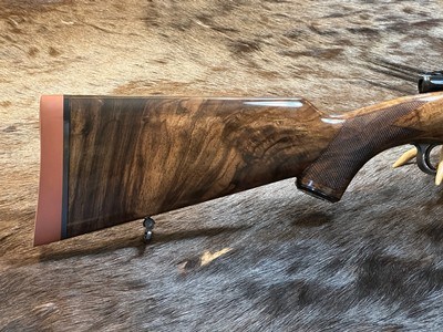 NEW JOHN RIGBY BIG GAME DSB 416 RIGBY, MAUSER 98, GRADE 6 WOOD, GOLD INLAY DOUBLE SQUARE BRIDGE 98 MAGNUM, CHECKERED BOLTLAYAWAY AVAILABLE