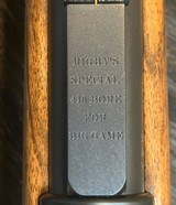 NEW JOHN RIGBY BIG GAME DSB 416 RIGBY, MAUSER 98, GRADE 6 WOOD, GOLD INLAY DOUBLE SQUARE BRIDGE 98 MAGNUM, CHECKERED BOLT - LAYAWAY AVAILABLE - 18 of 25