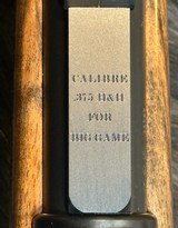 NEW JOHN RIGBY BIG GAME DSB 375 H&H, MAUSER 98, GRADE 6 WOOD, GOLD INLAY DOUBLE SQUARE BRIDGE 98 MAGNUM, CHECKERED BOLT - LAYAWAY AVAILABLE - 16 of 25