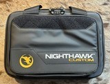 NEW NEW NIGHTHAWK CUSTOM SHOP SPRINGFIELD GOV'T 1911 DS PRODIGY AOS 9MM HI CAP, THREADED BARREL, SAND HAWK PH9119AOS - LAYAWAY AVAILABLE - 24 of 25