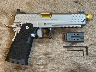 NEW NEW NIGHTHAWK CUSTOM SHOP SPRINGFIELD GOV'T 1911 DS PRODIGY AOS 9MM HI CAP, THREADED BARREL, SAND HAWK PH9119AOSLAYAWAY AVAILABLE