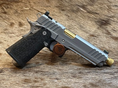 NEW NEW NIGHTHAWK CUSTOM SHOP SPRINGFIELD GOV'T 1911 DS PRODIGY AOS 9MM HI CAP, THREADED BARREL, SAND HAWK PH9119AOSLAYAWAY AVAILABLE