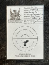 NEW COOPER OF ARKANSAS LEFT HAND MODEL 92 BACKCOUNTRY 6.5 PRC 24