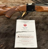 NEW RUGER NO. 1B SPORTER RIFLE, 257 WBY MAG, 28
