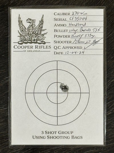 NEW NIGHTHAWK CUSTOM COOPER M52 EXCALIBUR 270 WINCHESTER 24