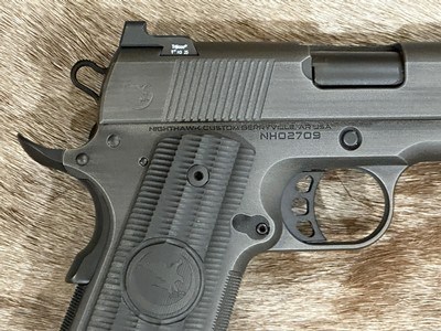 NEW NIGHTHAWK CUSTOM GRP GOV'T 1911 9MM, BATTLE-WORN STEEL FINISH - LAYAWAY AVAILABLE - Image 6 of 25