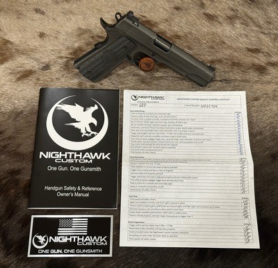 NEW NIGHTHAWK CUSTOM GRP GOV'T 1911 9MM, BATTLE-WORN STEEL FINISH - LAYAWAY AVAILABLE - Image 21 of 25