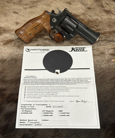 NEW KORTH MONGOOSE 44 REMINGTON MAGNUM 3