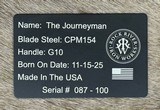 NEW NIGHTHAWK CUSTOM ROCK RIVER IRON WORKS JOURNEYMAN LIMITED EDITION KNIFE - Image 14 of 18