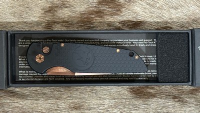 NEW NIGHTHAWK CUSTOM PROTECH TR3 DOUBLE STACK AUTOMATIC KNIFE COPPER ROSE GOLD - Image 14 of 19