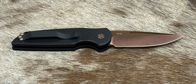 NEW NIGHTHAWK CUSTOM PROTECH TR3 DOUBLE STACK AUTOMATIC KNIFE COPPER ROSE GOLD - Image 6 of 19