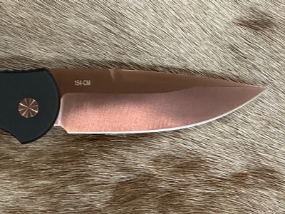 NEW NIGHTHAWK CUSTOM PROTECH TR3 DOUBLE STACK AUTOMATIC KNIFE COPPER ROSE GOLD - Image 8 of 19