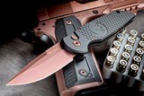 NEW NIGHTHAWK CUSTOM PROTECH TR3 DOUBLE STACK AUTOMATIC KNIFE COPPER ROSE GOLD - Image 1 of 19