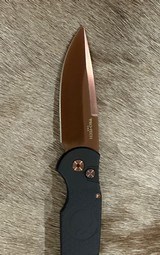 NEW NIGHTHAWK CUSTOM PROTECH TR3 DOUBLE STACK AUTOMATIC KNIFE COPPER ROSE GOLD - Image 10 of 19