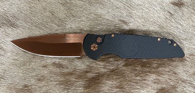 NEW NIGHTHAWK CUSTOM PROTECH TR3 DOUBLE STACK AUTOMATIC KNIFE COPPER ROSE GOLD - Image 4 of 19