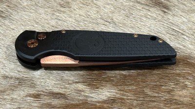 NEW NIGHTHAWK CUSTOM PROTECH TR3 DOUBLE STACK AUTOMATIC KNIFE COPPER ROSE GOLD - Image 2 of 19