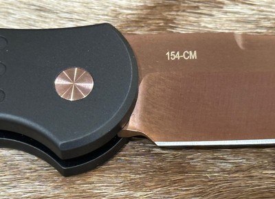 NEW NIGHTHAWK CUSTOM PROTECH TR3 DOUBLE STACK AUTOMATIC KNIFE COPPER ROSE GOLD - Image 9 of 19