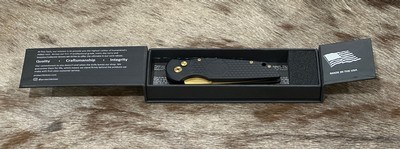 NEW NIGHTHAWK CUSTOM PROTECH TR3 DOUBLE STACK AUTOMATIC KNIFE TiN GOLD - Image 14 of 19