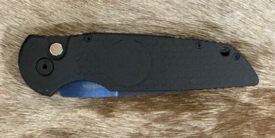 NEW NIGHTHAWK CUSTOM PROTECH TR3 DOUBLE STACK AUTOMATIC KNIFE SAPPHIRE BLUE - Image 3 of 20