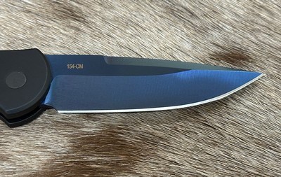 NEW NIGHTHAWK CUSTOM PROTECH TR3 DOUBLE STACK AUTOMATIC KNIFE SAPPHIRE BLUE - Image 9 of 20
