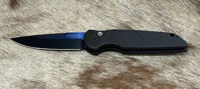 NEW NIGHTHAWK CUSTOM PROTECH TR3 DOUBLE STACK AUTOMATIC KNIFE SAPPHIRE BLUE - Image 5 of 20