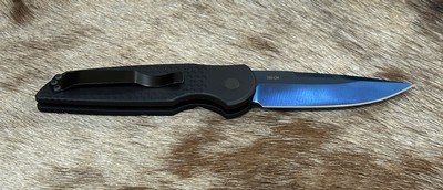 NEW NIGHTHAWK CUSTOM PROTECH TR3 DOUBLE STACK AUTOMATIC KNIFE SAPPHIRE BLUE - Image 8 of 20