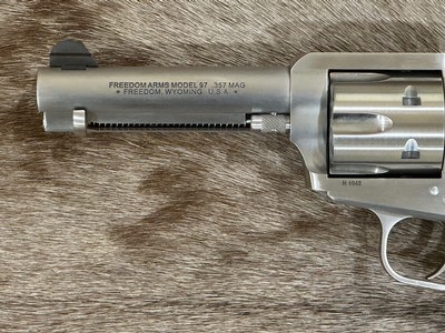 NEW CUSTOM FREEDOM ARMS MODEL 97 PREMIER GRADE 357 MAGNUM W/ DALL SHEEP HORN GRIPS - LAYAWAY AVAILABLE - Image 10 of 24