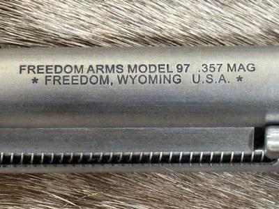 NEW CUSTOM FREEDOM ARMS MODEL 97 PREMIER GRADE 357 MAGNUM W/ DALL SHEEP HORN GRIPS - LAYAWAY AVAILABLE - Image 11 of 24