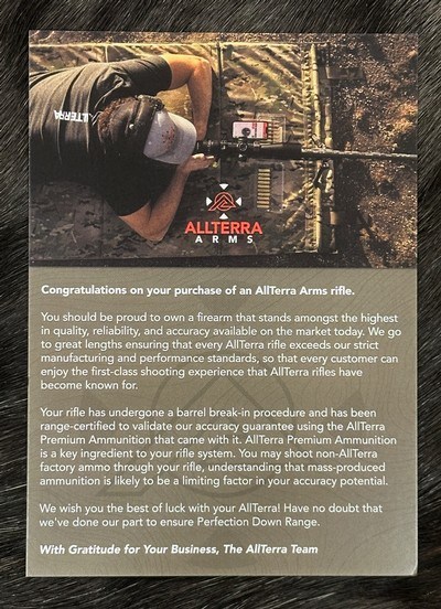 NEW ALLTERRA ARMS ALLTERRA-X 22 CREEDMOOR STEEL 18