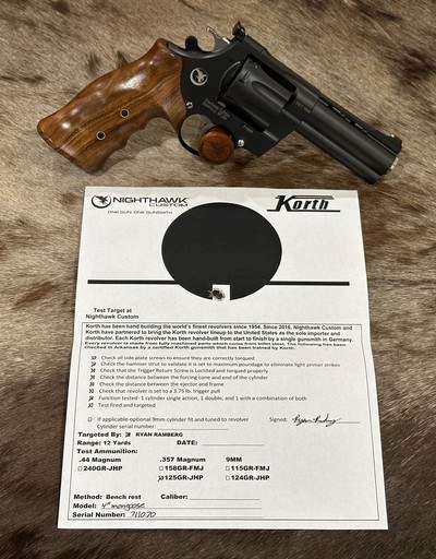 NEW NIGHTHAWK CUSTOM KORTH MONGOOSE 8-SHOT 357 MAGNUM 4