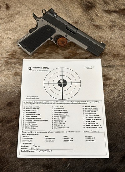 NEW NIGHTHAWK CUSTOM ENVOY AMBASSADOR SERIES GOV'T 1911 9MM LUGER SINGLE STACK W/ UPGRADES - LAYAWAY AVAILABLE - Image 2 of 25