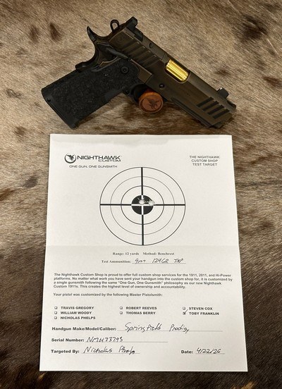 NEW NIGHTHAWK CUSTOM SHOP SPRINGFIELD COMMANDER 4.25