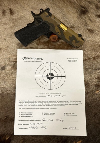 NEW NIGHTHAWK CUSTOM SHOP SPRINGFIELD COMMANDER 4.25