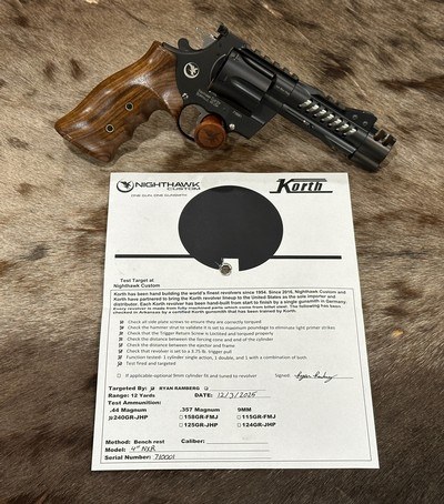 NEW KORTH NIGHTHAWK CUSTOM NXR 6-SHOT 44 REM MAG 4