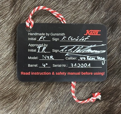 NEW KORTH NIGHTHAWK CUSTOM NXR 6-SHOT 44 REM MAG 4