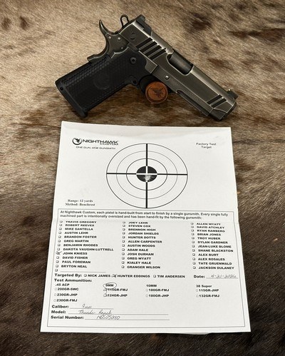 NEW NIGHTHAWK CUSTOM THUNDER RANCH COMBAT SPECIAL DOUBLE STACK 9MM 1911 W/ IOS, UPGRADES - LAYAWAY AVAILABLE - Image 2 of 25