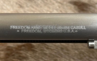 NEW FREEDOM ARMS MODEL 83 PREMIER GRADE 454 CASULL AND 45 COLT 6