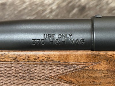 NEW WEATHERBY MARK V FRONTIER 375 H&H MAG, EXHIBITION WALNUT STOCK 24