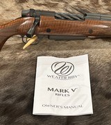 NEW WEATHERBY MARK V FRONTIER 375 H&H MAG, EXHIBITION WALNUT STOCK 24
