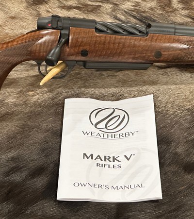 NEW WEATHERBY MARK V FRONTIER 375 H&H MAG, EXHIBITION WALNUT STOCK 24