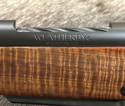 NEW WEATHERBY MARK V FRONTIER 375 H&H MAG, EXHIBITION WALNUT STOCK 24