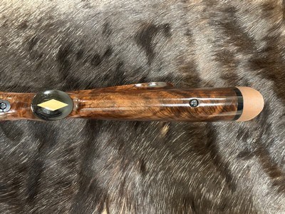 NEW WEATHERBY MARK V FRONTIER 375 H&H MAG, EXHIBITION WALNUT STOCK 24