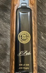 NEW JOHN RIGBY BIG GAME DSB 416 RIGBY, MAUSER 98 250th ANNIVERSARY LIMITED EDITION GRADE 7 GOLD INLAY - LAYAWAY AVAILABLE - Image 20 of 25